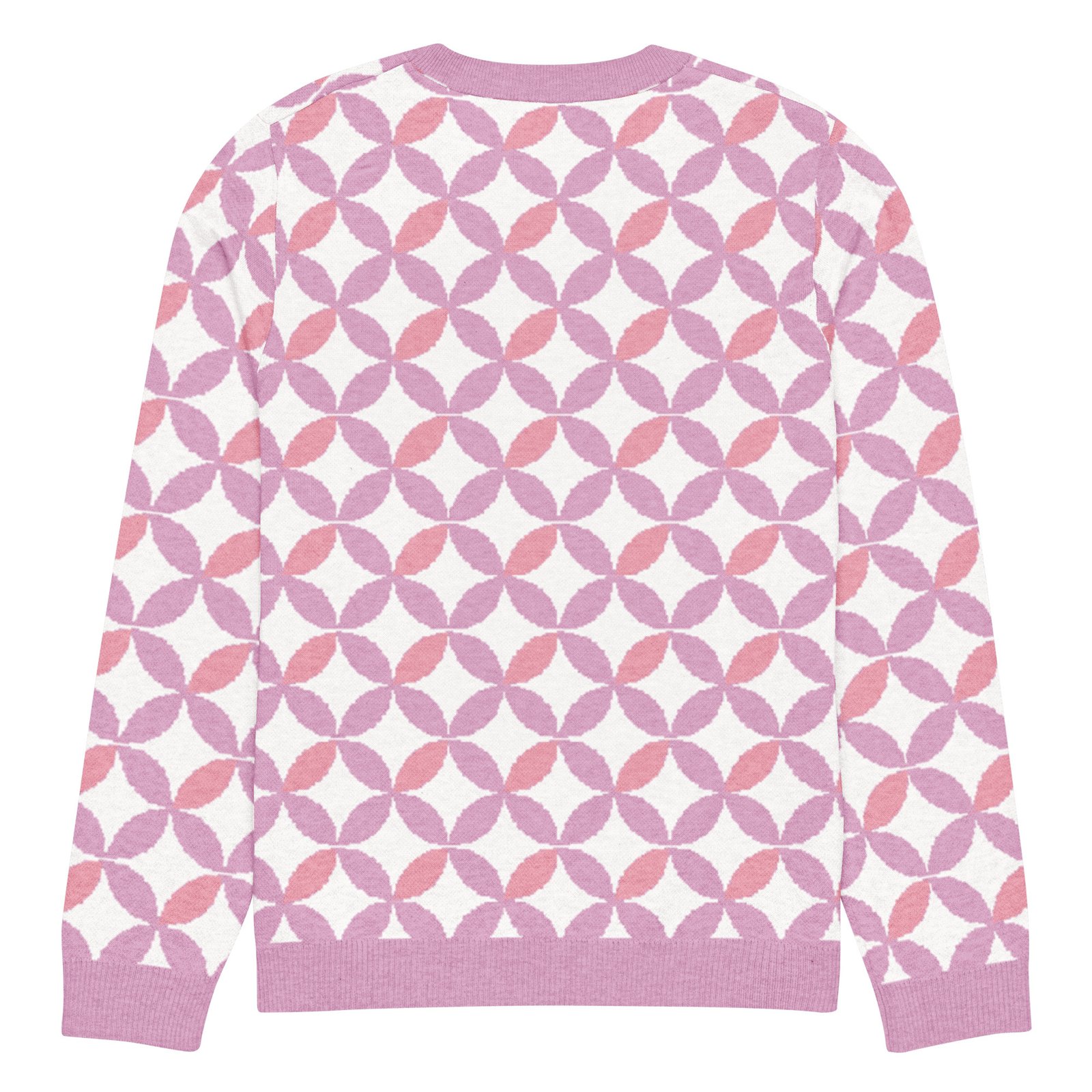 Pink Purple Scallop Sweater Pastel Crew Neck Top Pink Purple Scallop Sweater Pastel Crew Neck Top