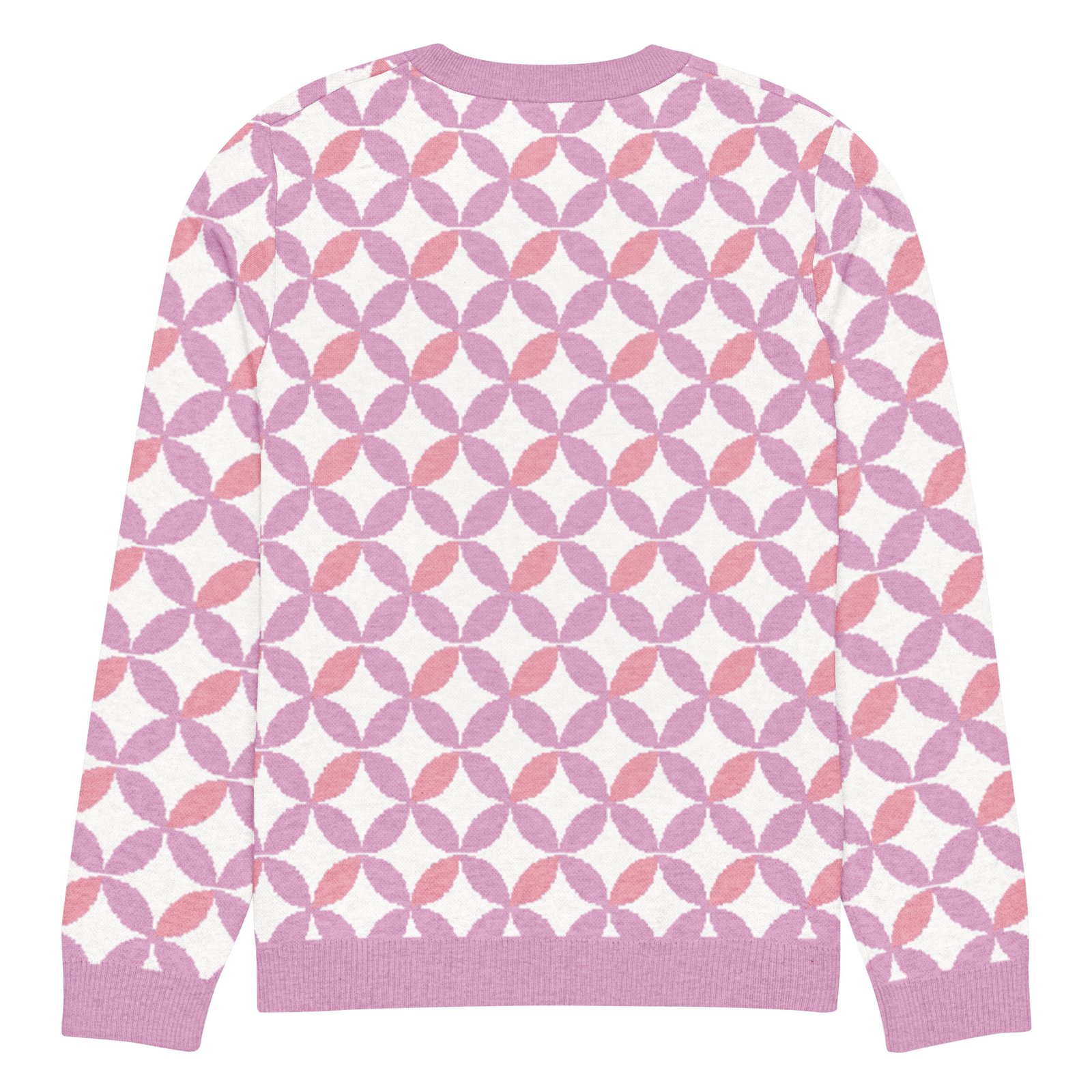 Pink Purple Scallop Sweater Pastel Crew Neck Top Pink Purple Scallop Sweater Pastel Crew Neck Top