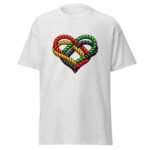 Rope Heart T Shirt African Unity Braided Design
