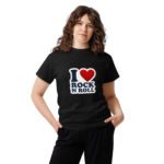 I Love Rock N Roll T Shirt Vintage Music Graphic Tee