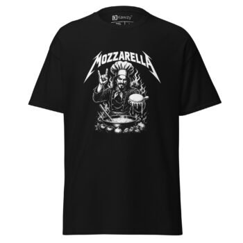 Mozzarella Metal T Shirt Funny Heavy Metal Chef Tee