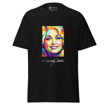 Colorful Dolly Parton T Shirt Vibrant Pop Art Portrait Tee