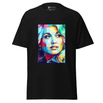 Pop Art Dolly Parton T Shirt Colorful Portrait Tee