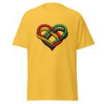 Rope Heart T Shirt African Unity Braided Design
