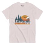 Lake Ontario T Shirt Vintage Lighthouse Sunset Graphic