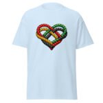Rope Heart T Shirt African Unity Braided Design