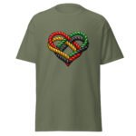Rope Heart T Shirt African Unity Braided Design