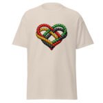 Rope Heart T Shirt African Unity Braided Design
