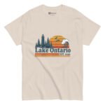 Lake Ontario T Shirt Vintage Lighthouse Sunset Graphic