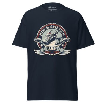 Rock And Blues Cruise T Shirt Vintage Music Badge Tee