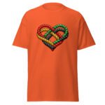 Rope Heart T Shirt African Unity Braided Design