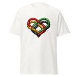 Rope Heart T Shirt African Unity Braided Design