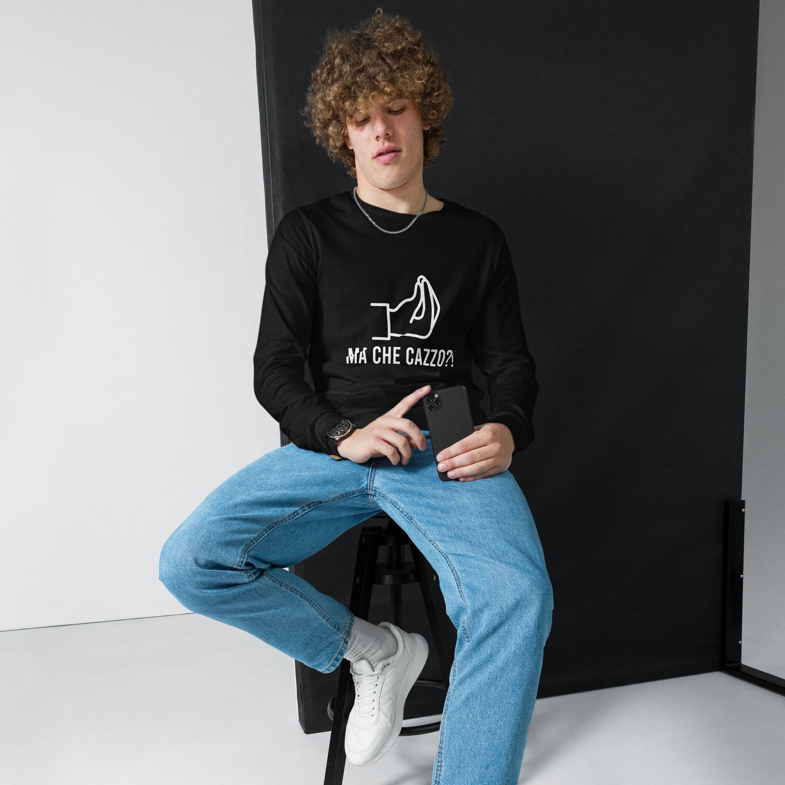 Ma Che Cazzo Long Sleeve Tee Funny Italian Gesture Shirt Ma Che Cazzo Long Sleeve Tee Funny Italian Gesture Shirt