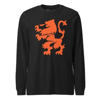 Dutch Lion Long Sleeve Tee Orange Netherlands Shirt