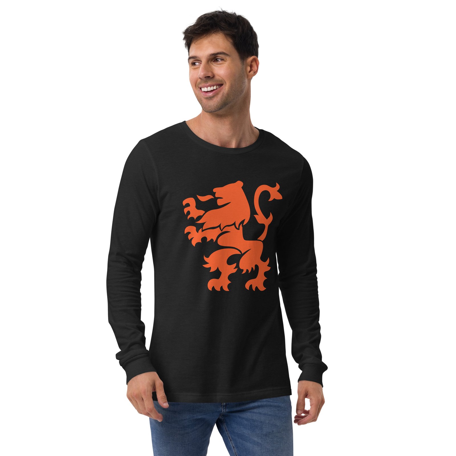 Dutch Lion Long Sleeve Tee Orange Netherlands Shirt Dutch Lion Long Sleeve Tee Orange Netherlands Shirt
