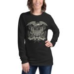 United We Stand Long Sleeve Tee Patriotic Eagle Shirt