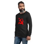 Communist Symbol Long Sleeve Tee Red Hammer Sickle Shirt