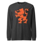 Dutch Lion Long Sleeve Tee Orange Netherlands Shirt