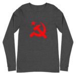 Communist Symbol Long Sleeve Tee Red Hammer Sickle Shirt
