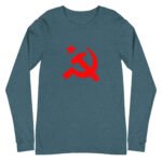 Communist Symbol Long Sleeve Tee Red Hammer Sickle Shirt