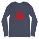 Communist Symbol Long Sleeve Tee Red Hammer Sickle Shirt