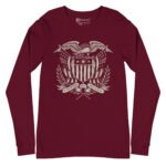 United We Stand Long Sleeve Tee Patriotic Eagle Shirt
