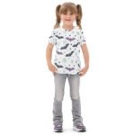 Cute Halloween Bat Kids T Shirt Spooky Spiderweb Tee