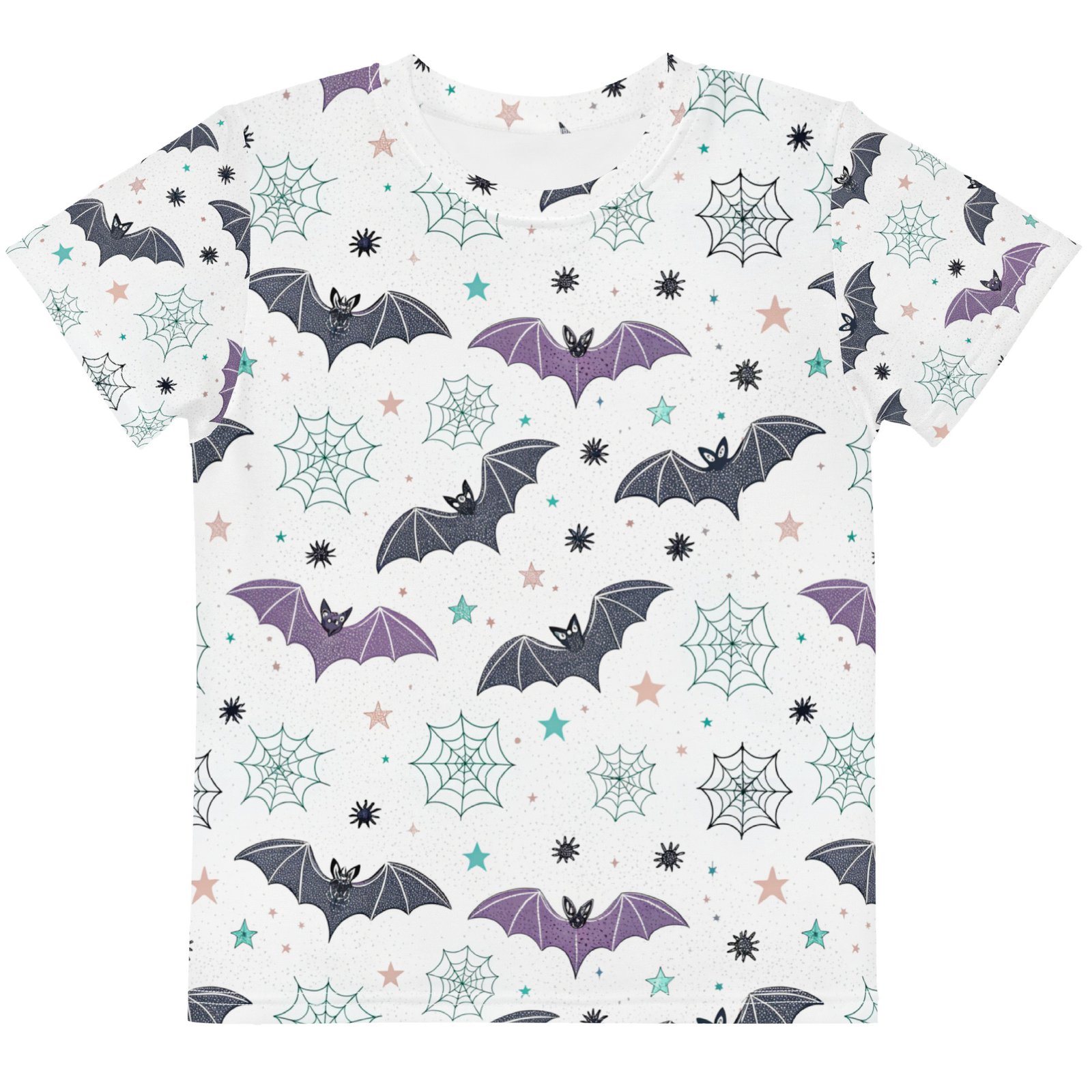 Cute Halloween Bat Kids T Shirt Spooky Spiderweb Tee Cute Halloween Bat Kids T Shirt Spooky Spiderweb Tee