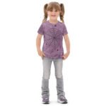 Purple Spiderweb Kids T Shirt Halloween Pattern Tee