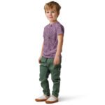 Purple Spiderweb Kids T Shirt Halloween Pattern Tee