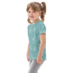 Teal Spiderweb Kids T Shirt Whimsical Halloween Tee