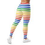 Rainbow Stripe Leggings Colorful Yoga Pants