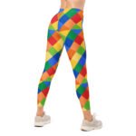 Colorful Diamond Leggings Vibrant Geometric Yoga Pants