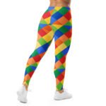 Colorful Diamond Leggings Vibrant Geometric Yoga Pants