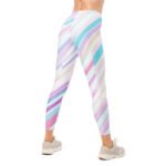 Pastel Stripe Leggings Diagonal Yoga Pants