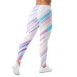 Pastel Stripe Leggings Diagonal Yoga Pants