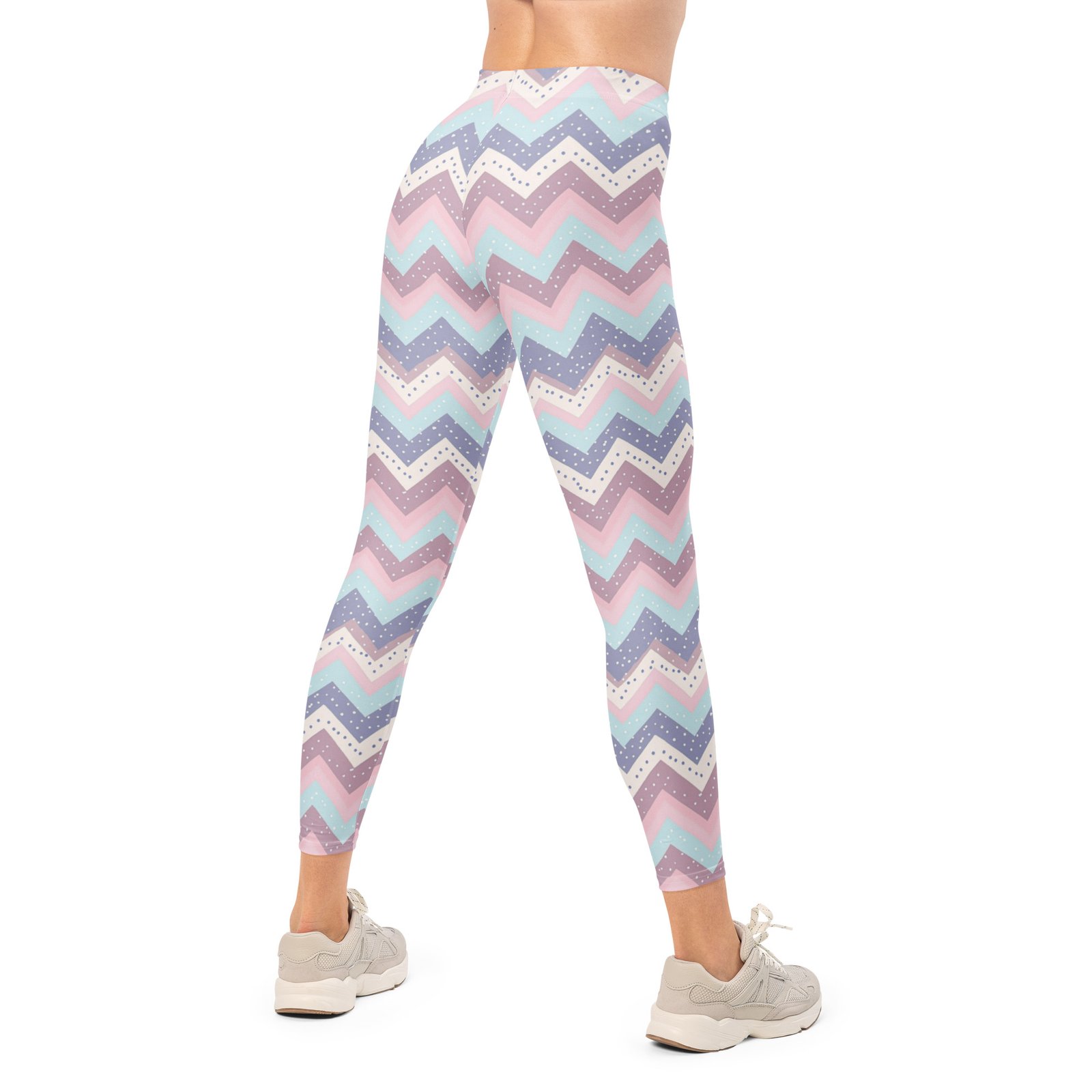 Pastel Chevron Leggings Soft Dotted Zigzag Yoga Pants Pastel Chevron Leggings Soft Dotted Zigzag Yoga Pants