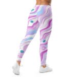 Pastel Swirl Leggings Dreamy Pink Purple Wave Yoga Pants
