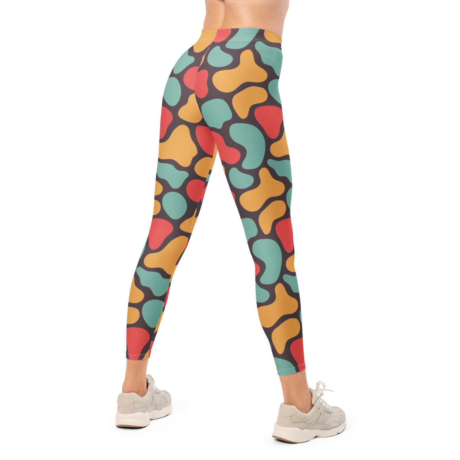 Retro Abstract Leggings Vintage Color Block Yoga Pants Retro Abstract Leggings Vintage Color Block Yoga Pants