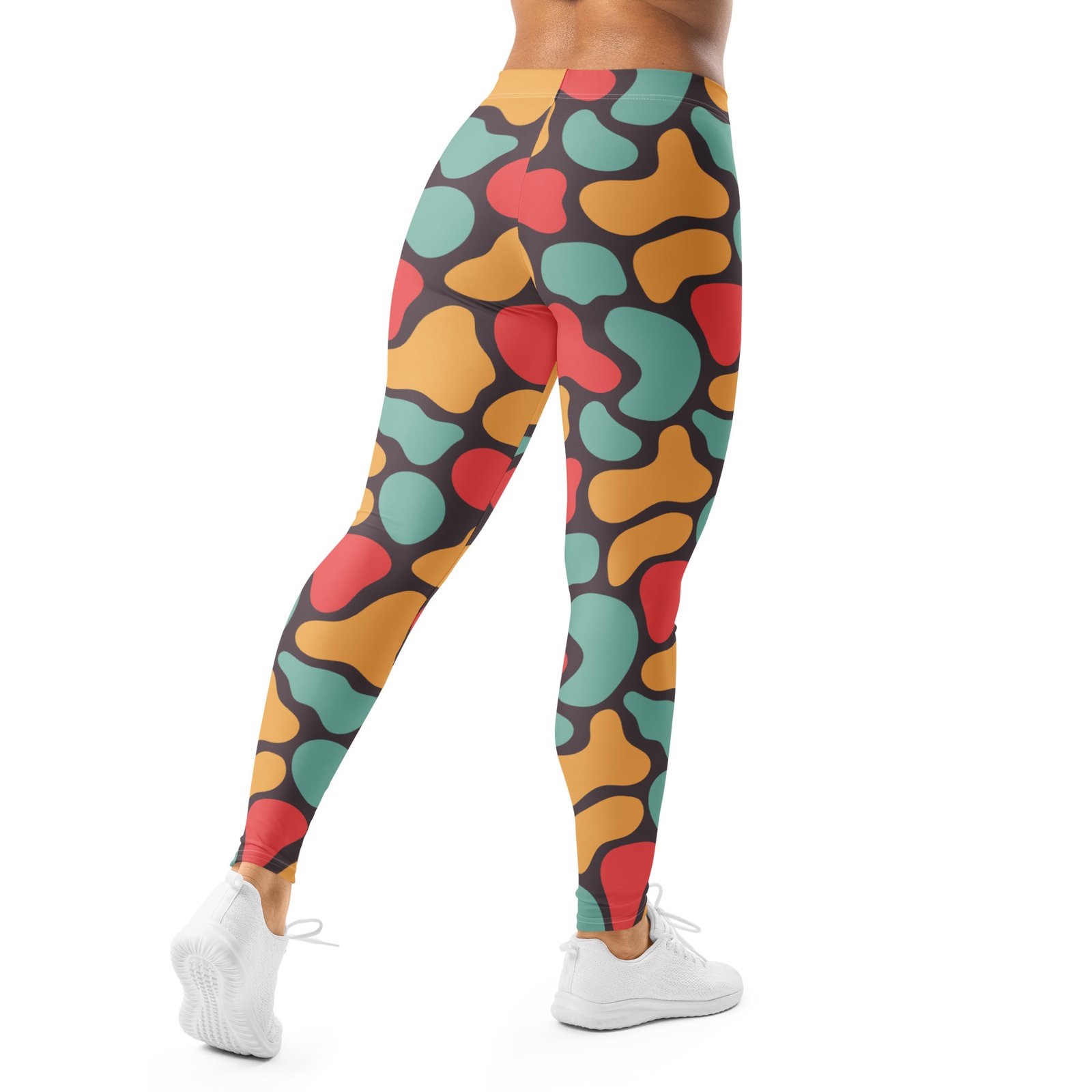 Retro Abstract Leggings Vintage Color Block Yoga Pants Retro Abstract Leggings Vintage Color Block Yoga Pants