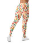 Retro Wavy Leggings Vintage Abstract Yoga Pants