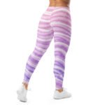 Glitter Wave Leggings Pink Purple Sparkle Yoga Pants