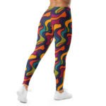 Psychedelic Wave Leggings Retro 70s Colorful Yoga Pants