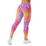 Colorful Zebra Leggings Gradient Wave Yoga Pants