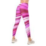 Pink Swirl Leggings Vibrant Abstract Yoga Pants