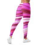 Pink Swirl Leggings Vibrant Abstract Yoga Pants