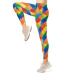 Colorful Diamond Leggings Vibrant Geometric Yoga Pants