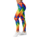 Colorful Grid Leggings - Vibrant Square Pattern Yoga Pants 1 Colorful Grid Leggings Vibrant Square Pattern Yoga Pants