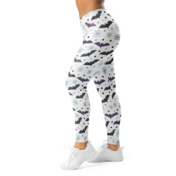 Cute Halloween Bat Leggings Spooky Spiderweb Yoga Pants