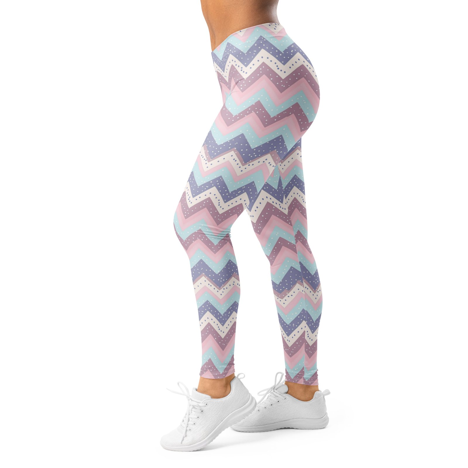 Pastel Chevron Leggings Soft Dotted Zigzag Yoga Pants Pastel Chevron Leggings Soft Dotted Zigzag Yoga Pants